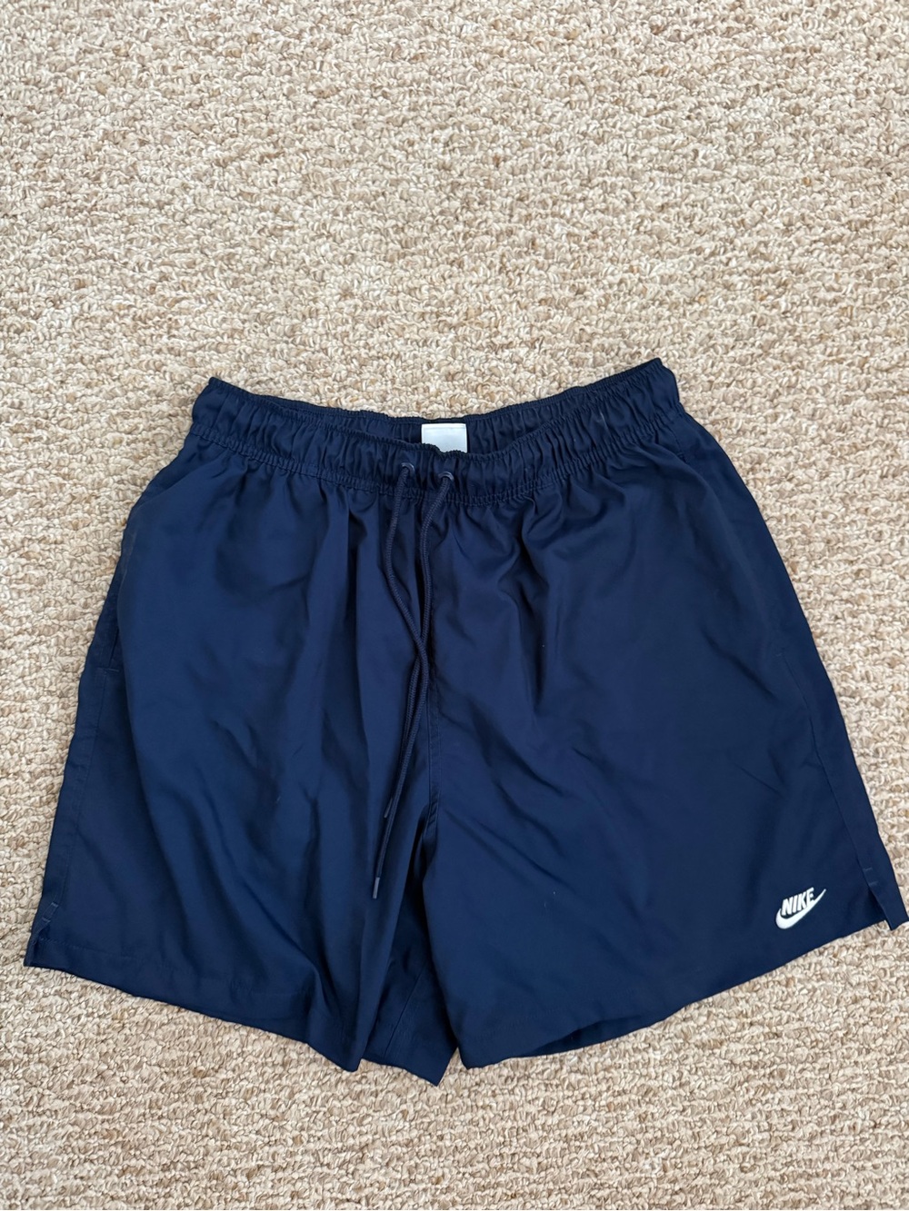 Nike Navy Blue Athletic Shorts with Drawstring